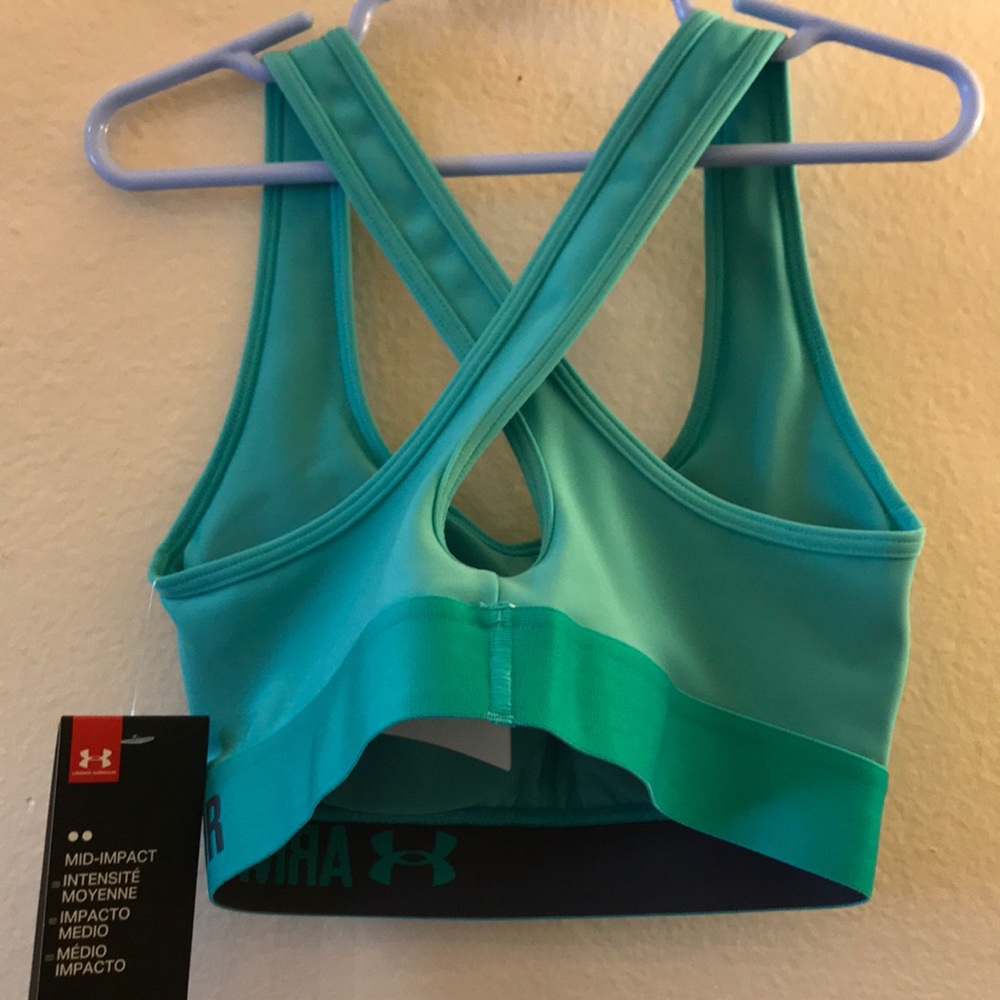 Under Armour Crossback XS Mid Impact Sports Bra - Picture 2 of 4